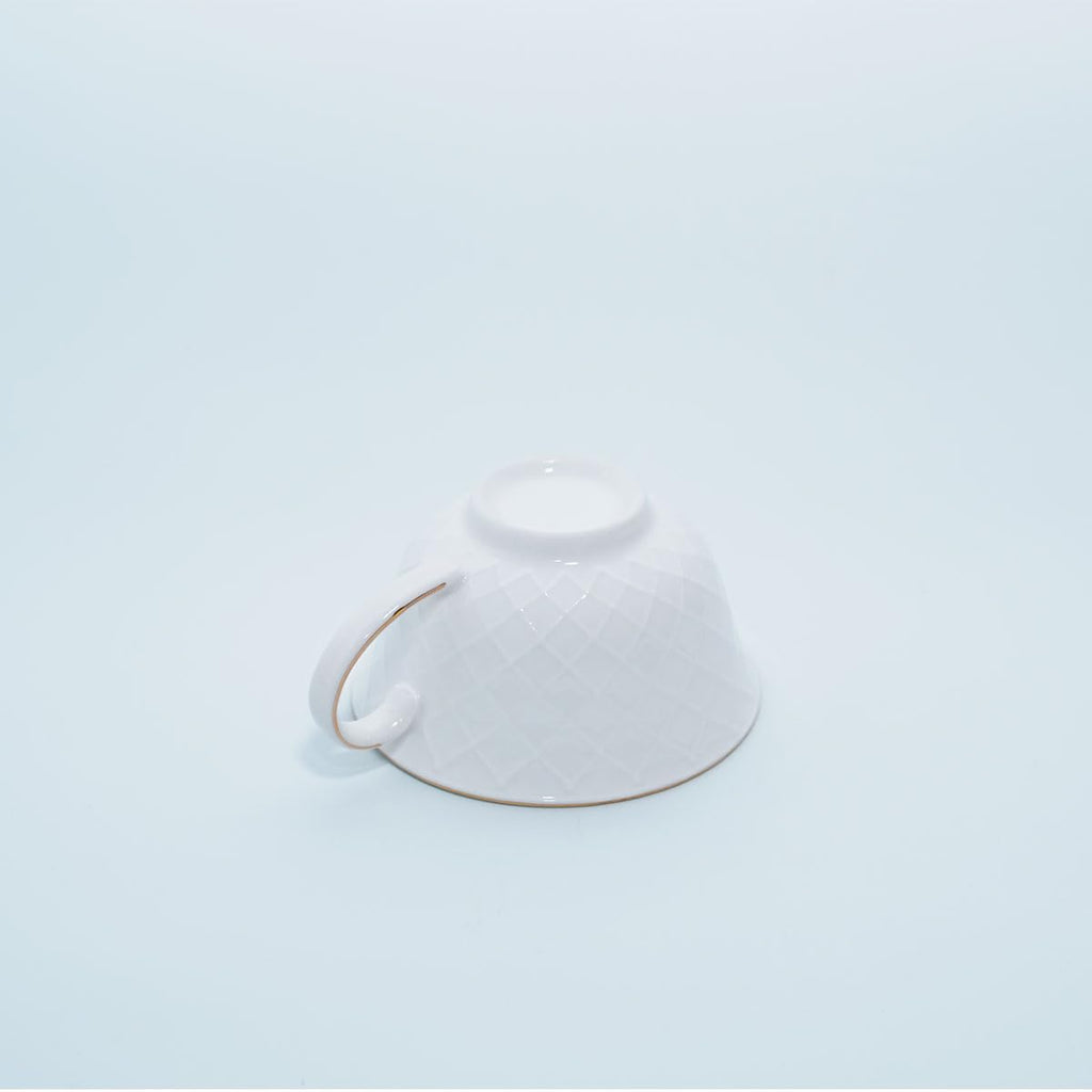 Bone China Floral Tea Cup & Saucer Set with Spoon – 7 oz