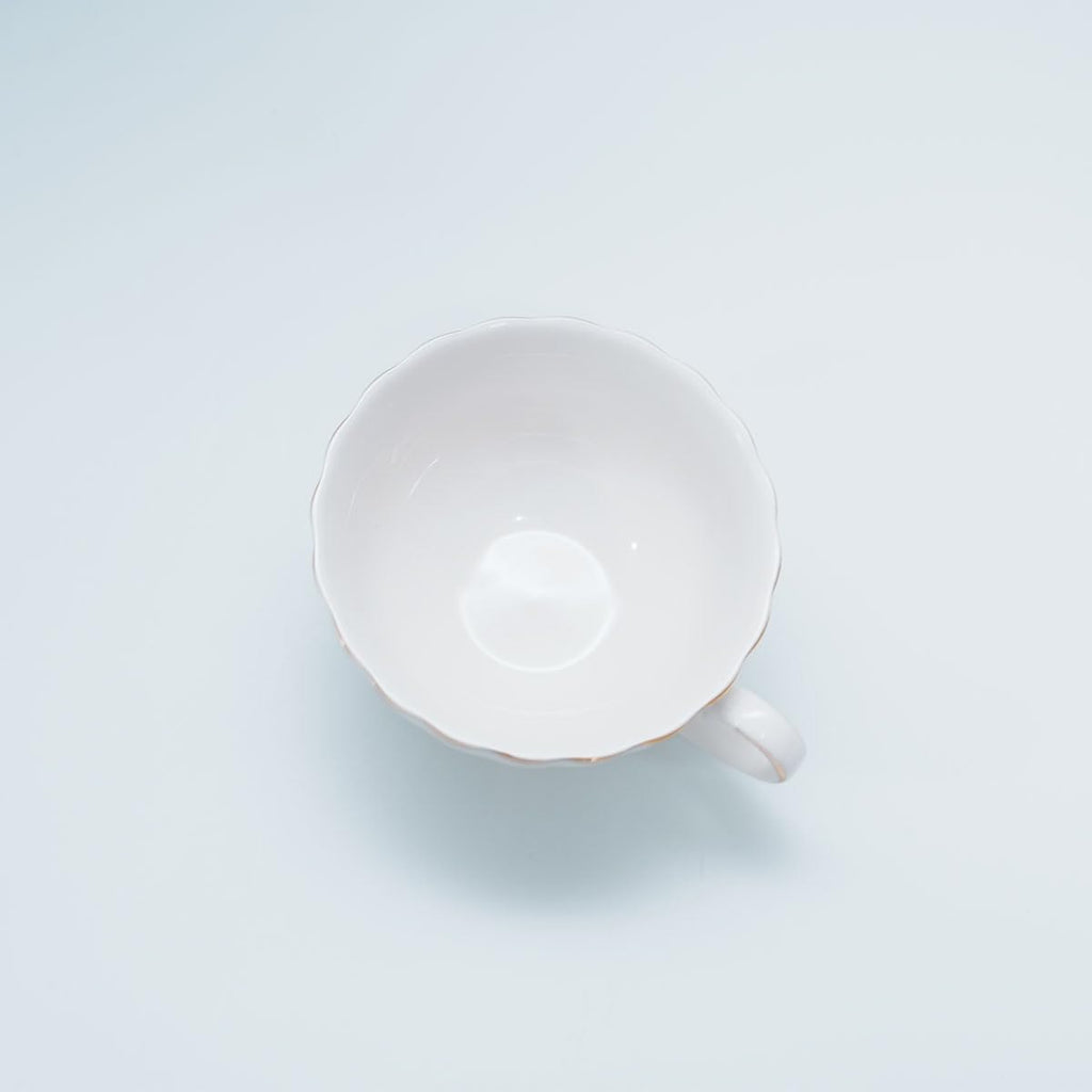 Bone China Floral Tea Cup & Saucer Set with Spoon – 7 oz