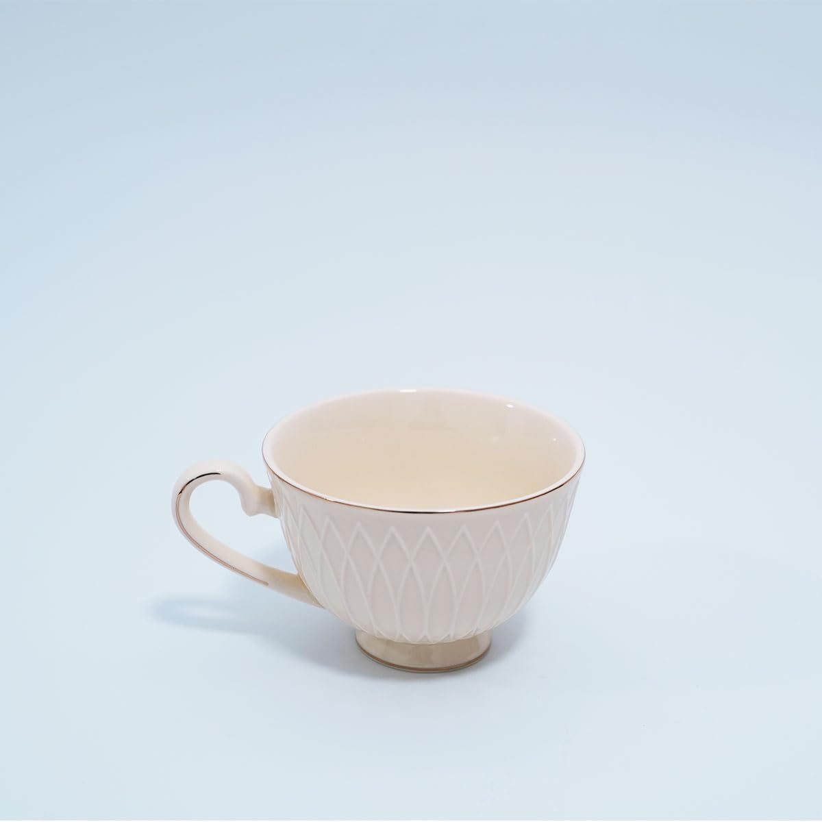 Bone China Floral Tea Cup & Saucer Set with Spoon – 7 oz
