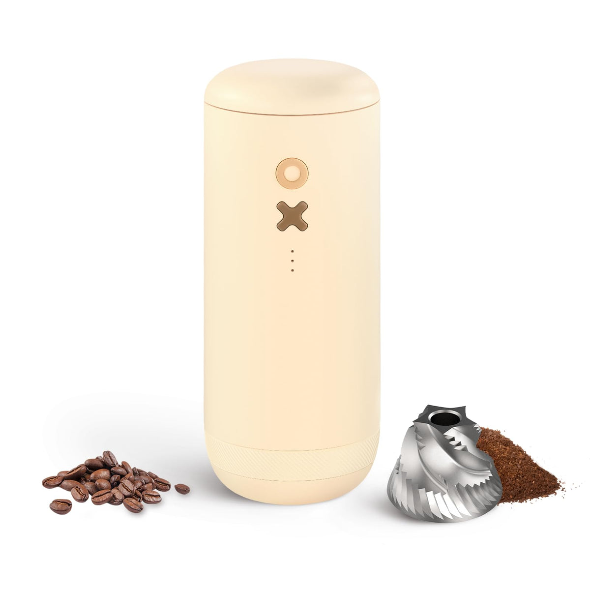 Nuttii Portable Conical Burr Coffee Grinder – Tangerine Orange