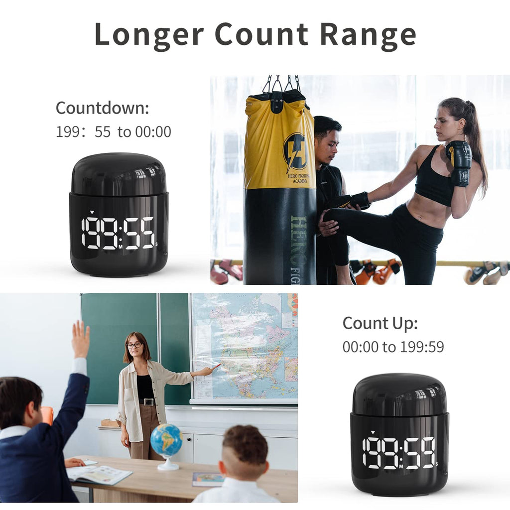 LED Countdown & Count-Up Kitchen Timer – Gold