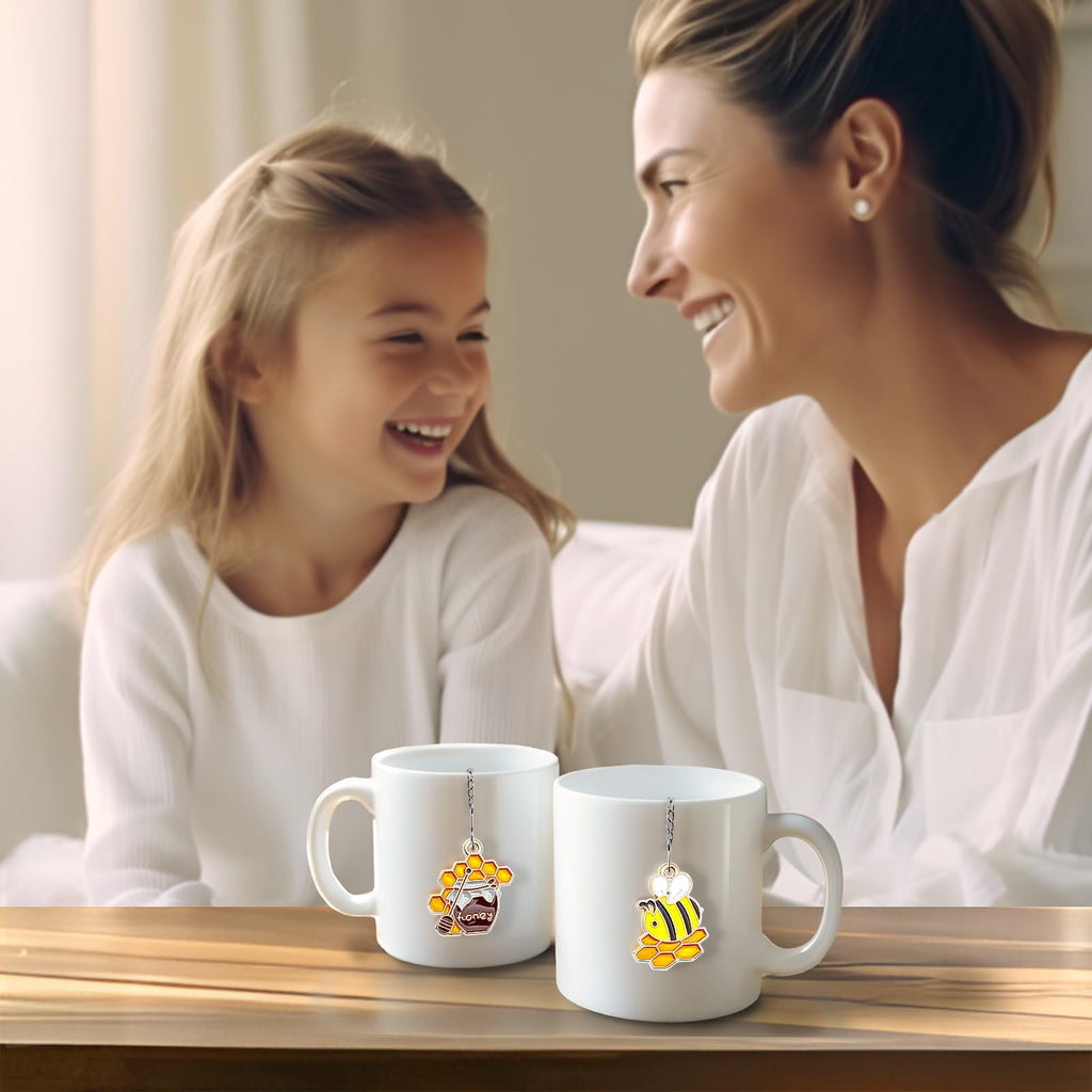 Tea Ball Infuser Set of 2 with Dragonfly & Butterfly Charms – Stainless Steel, Loose Leaf