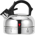 Vintage Tea Kettle Mechanical Kitchen Timer – No Batteries, Portable Countdown