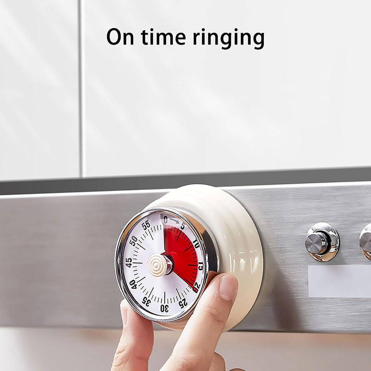 Vintage Stainless Steel Magnetic Kitchen Timer – 60 Min