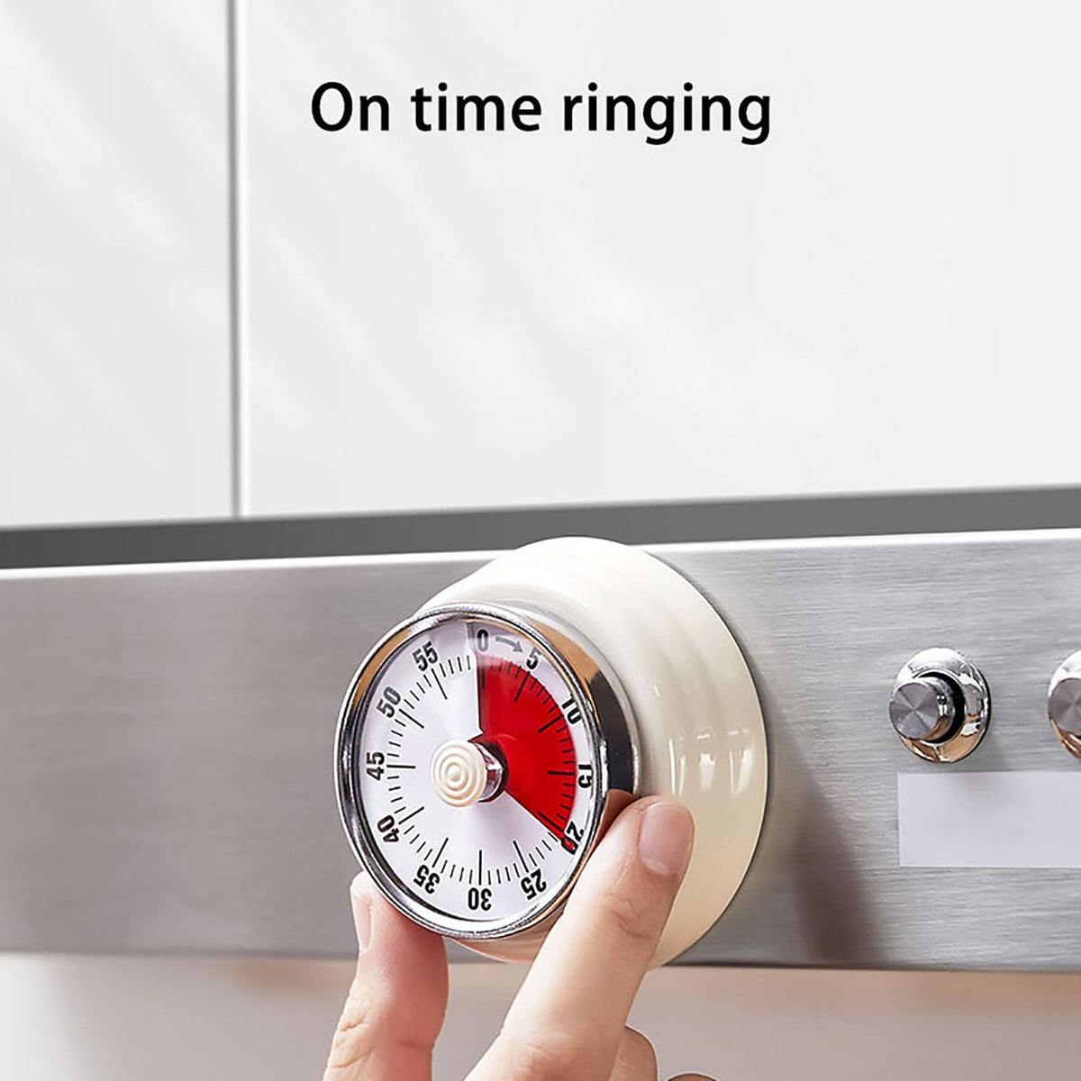 Vintage Stainless Steel Magnetic Kitchen Timer – 60 Min