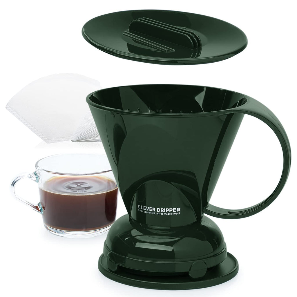 Clever Coffee Dripper & 100 Filters – 18 oz, BPA-Free, Immersion Brew