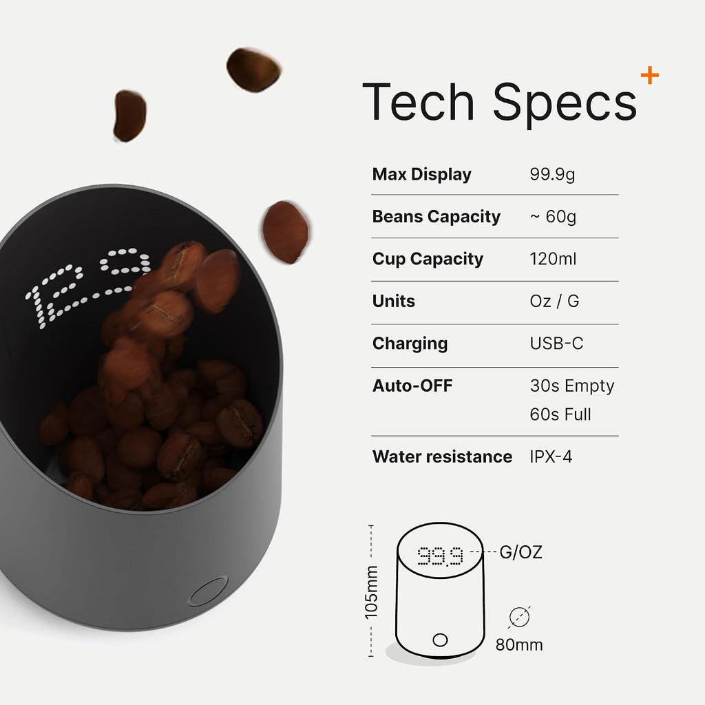 Subminimal SubScale Digital Dosing Cup & Scale – Matte Black, USB-C
