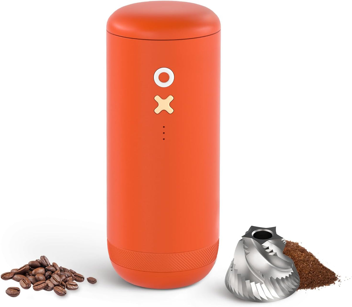 Nuttii Portable Conical Burr Coffee Grinder – Tangerine Orange