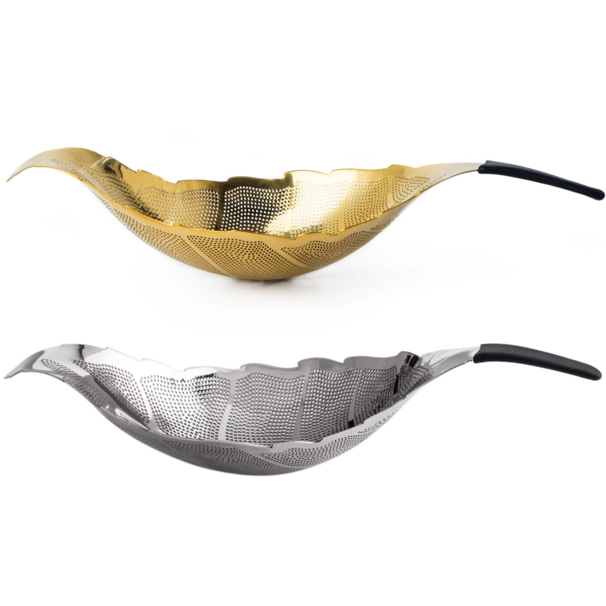 Leaf-Shaped Tea Strainer – Food-Grade Stainless Steel, Gold or Silver, Single-Cup Infuser