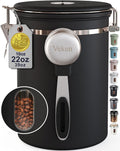 Veken Airtight Coffee Canister with Window 22oz – Black