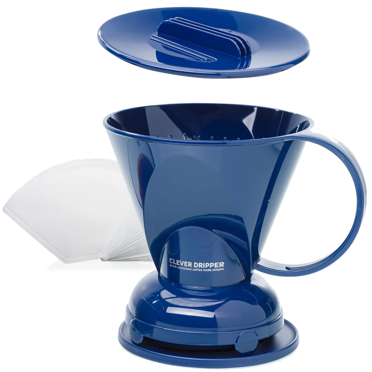 Clever Coffee Dripper & 100 Filters – 18 oz, BPA-Free, Immersion Brew