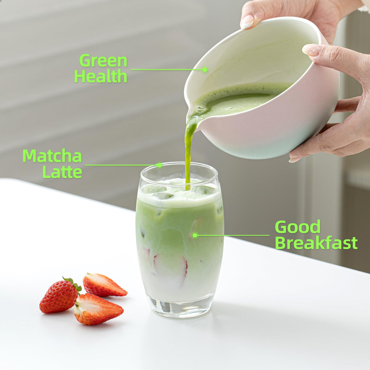 TEANAGOO 7-Piece Black Matcha Set – Ceramic Chawan, Whisk, Holder & Sifter for Ceremony & Latte