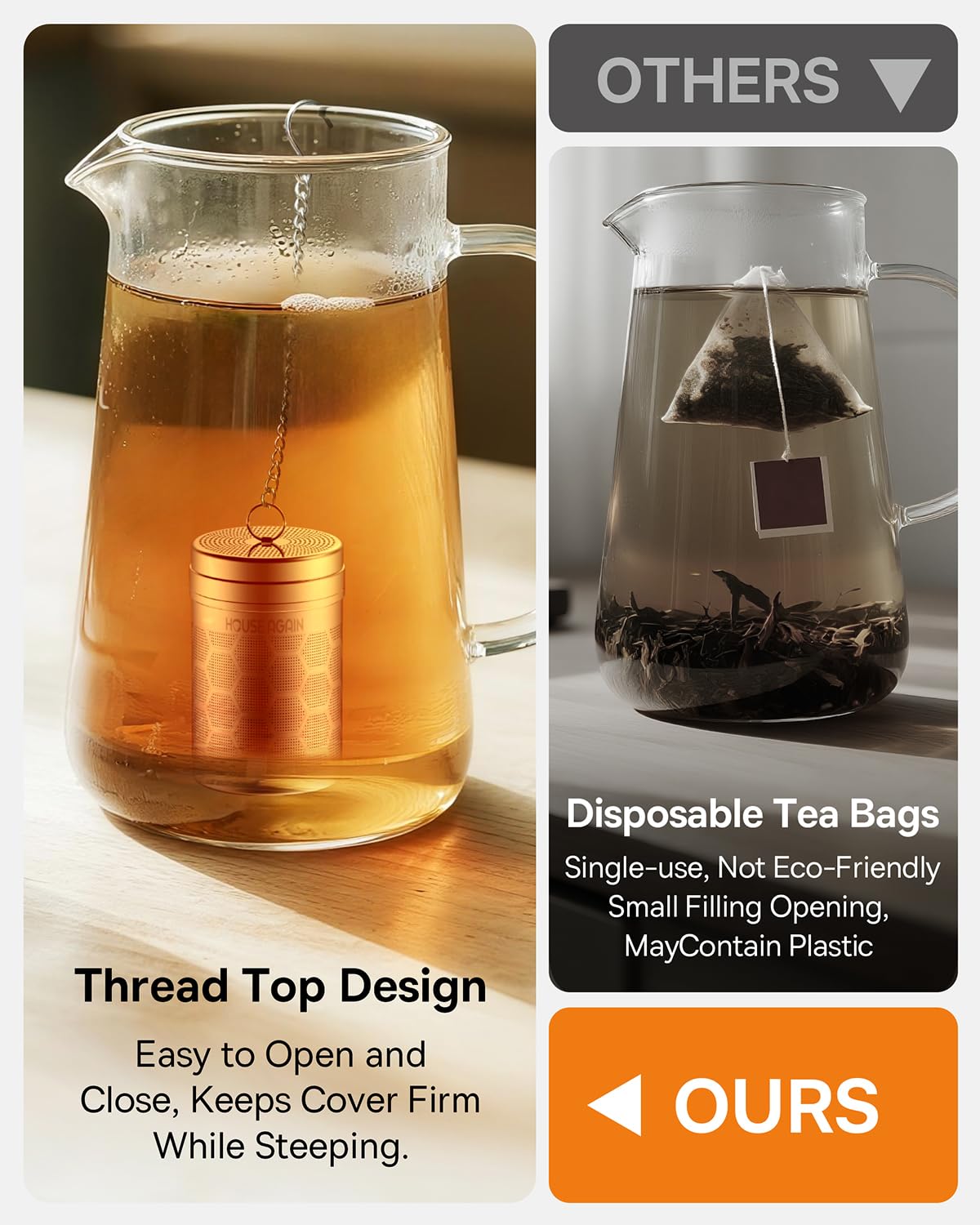 House Again Fine Mesh Tea Infuser, Set of 2