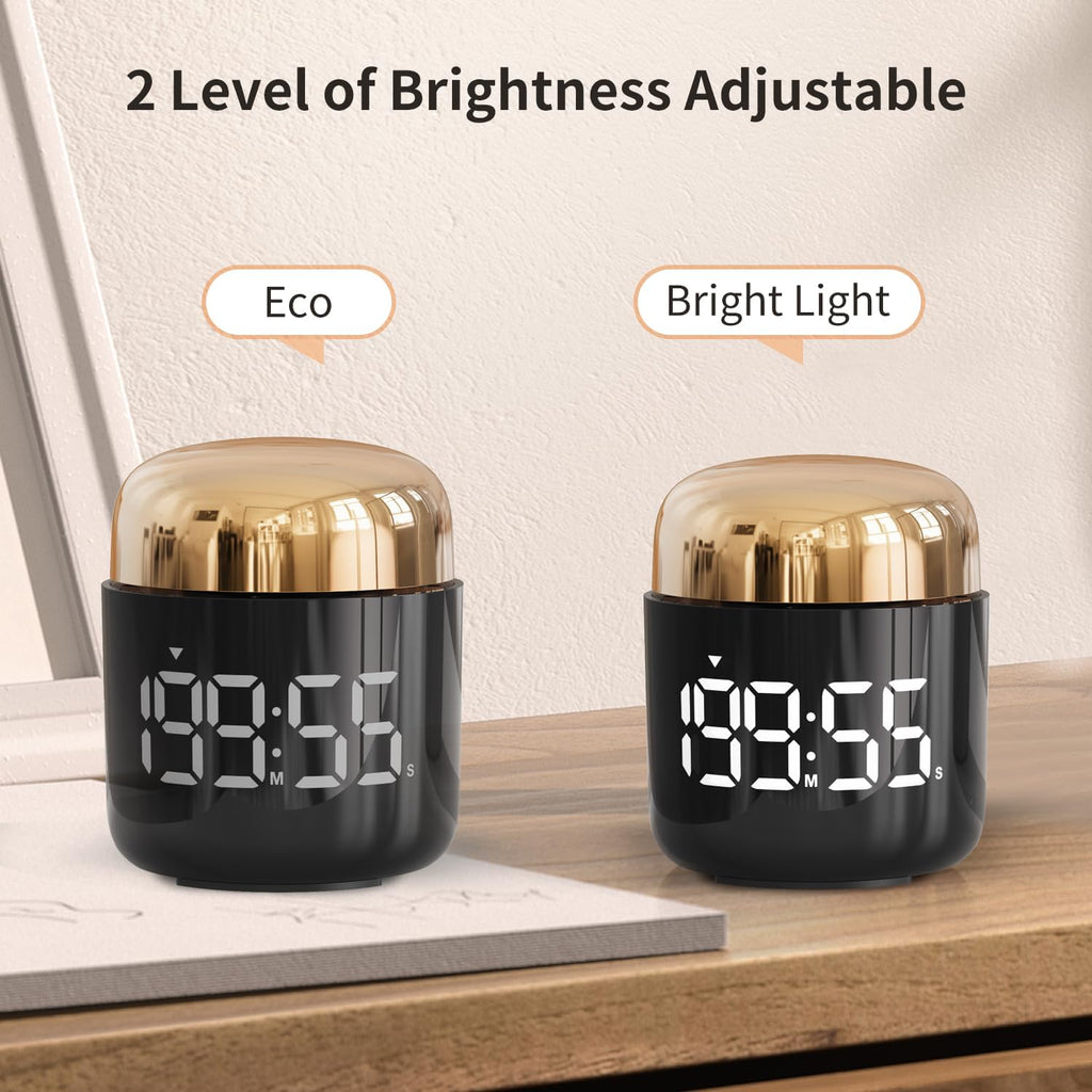LED Countdown & Count-Up Kitchen Timer – Gold
