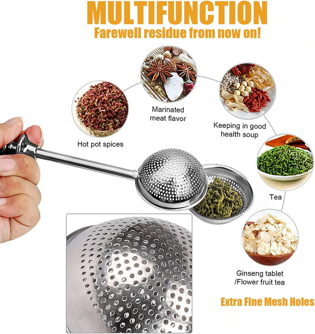 Stainless Steel Tea Ball Infuser Set of 2 – Fine Mesh, Reusable Loose Leaf Tea Strainer