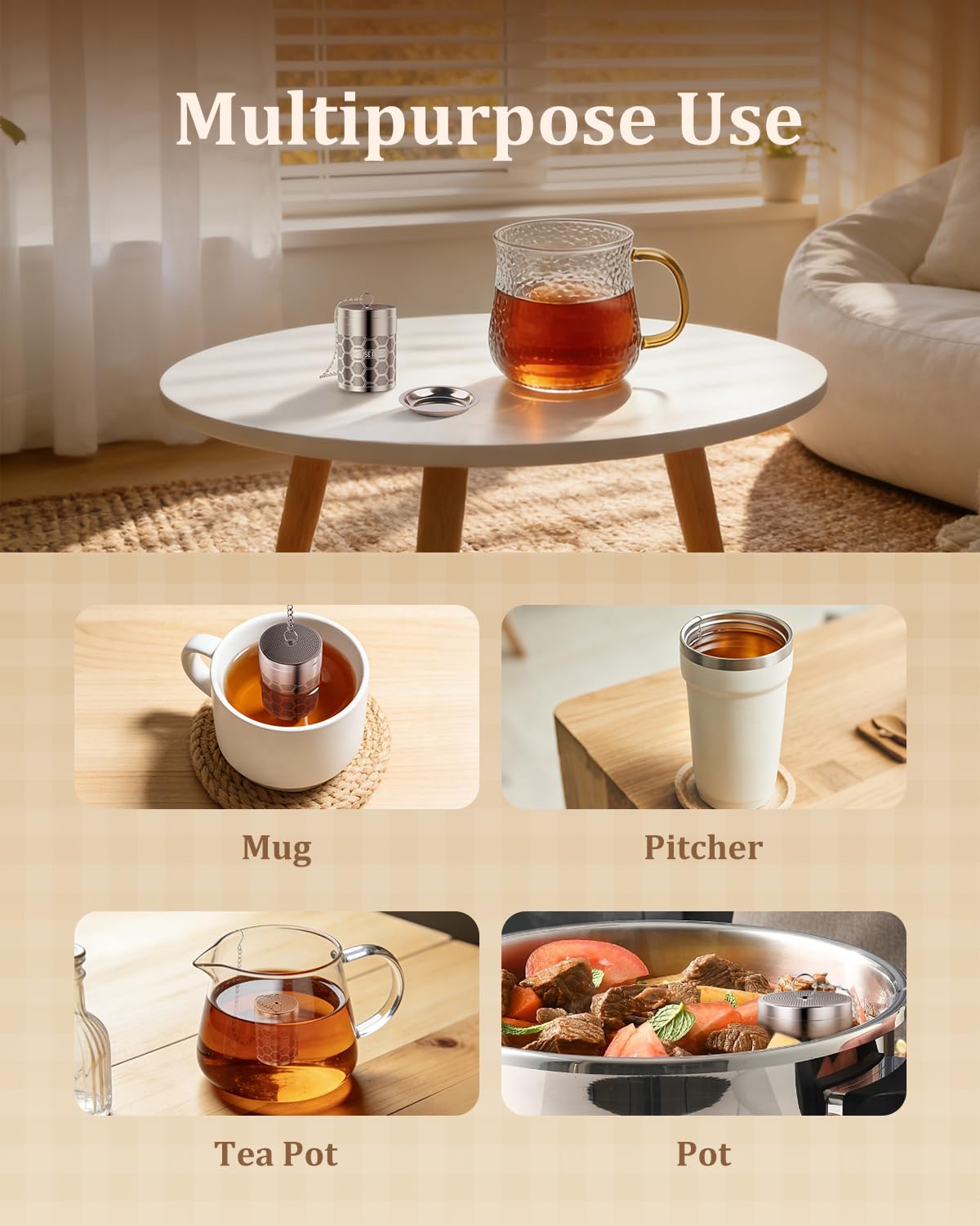 House Again Fine Mesh Tea Infuser, Set of 2