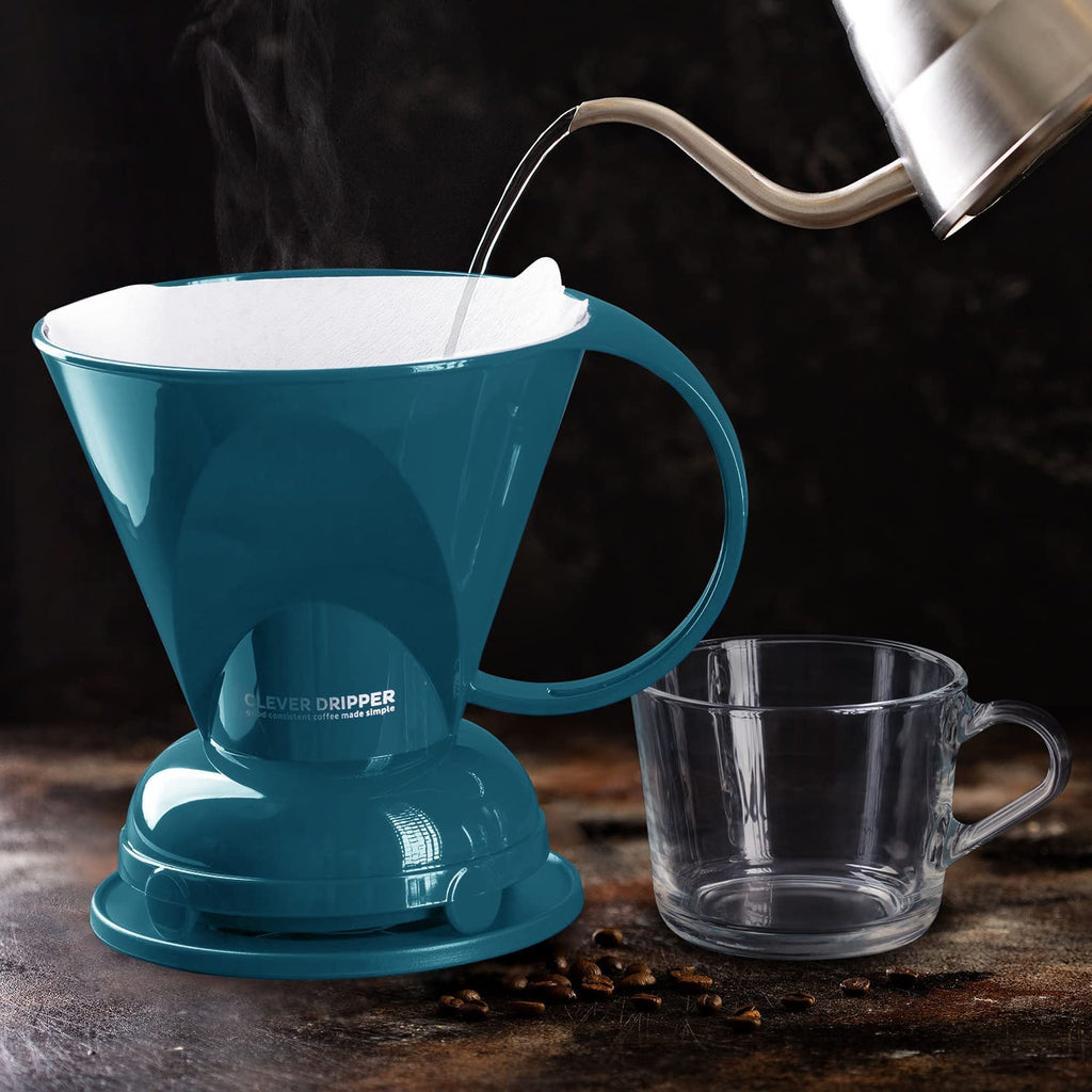 Clever Coffee Dripper & 100 Filters – 18 oz, BPA-Free, Immersion Brew