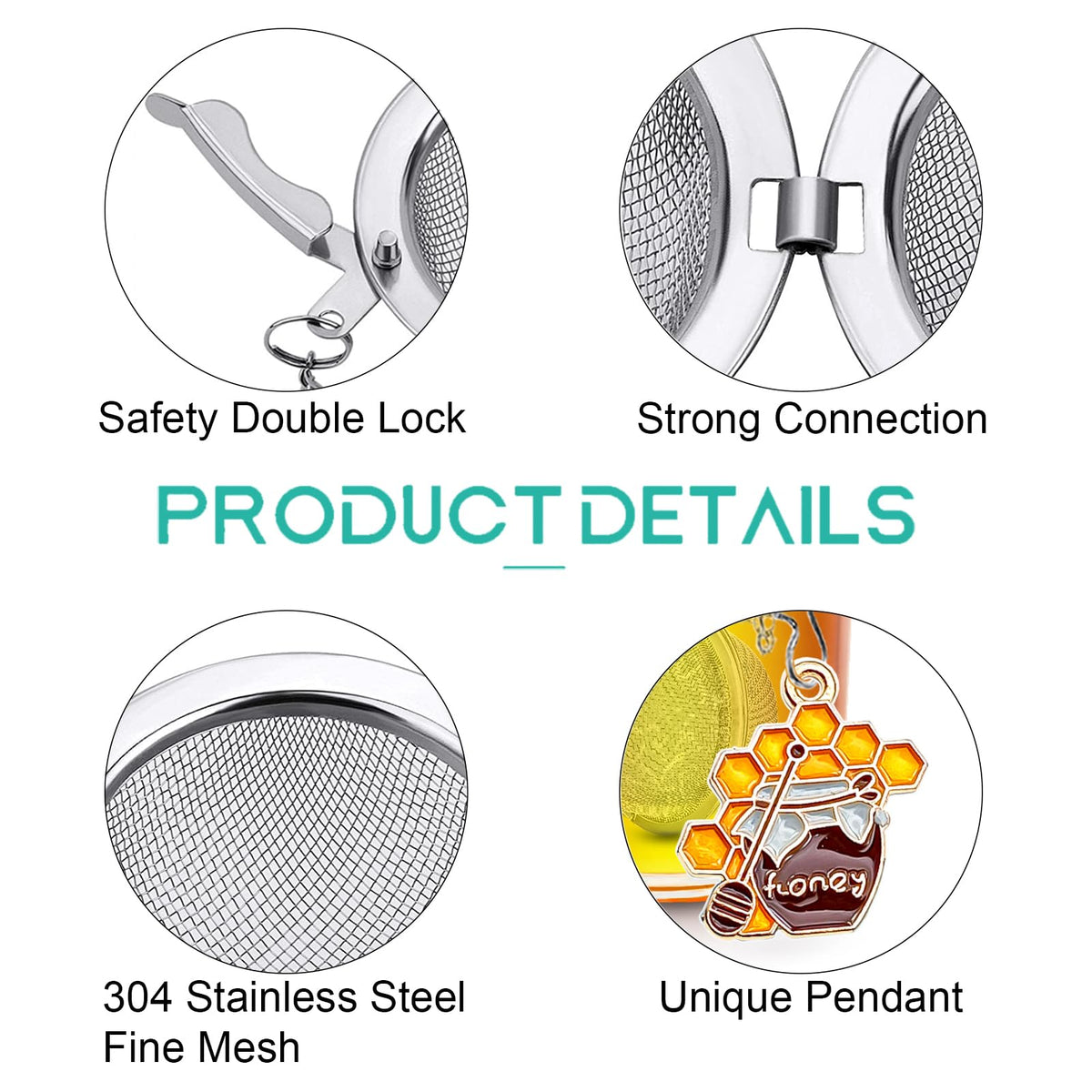 Tea Ball Infuser Set of 2 with Dragonfly & Butterfly Charms – Stainless Steel, Loose Leaf