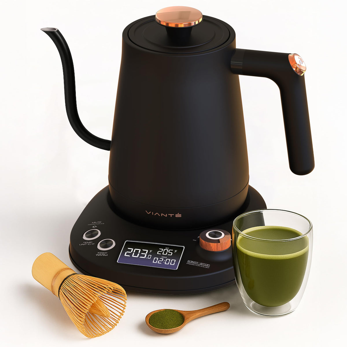 Viante Luxury Tea Set with Electric Kettle & Infuser