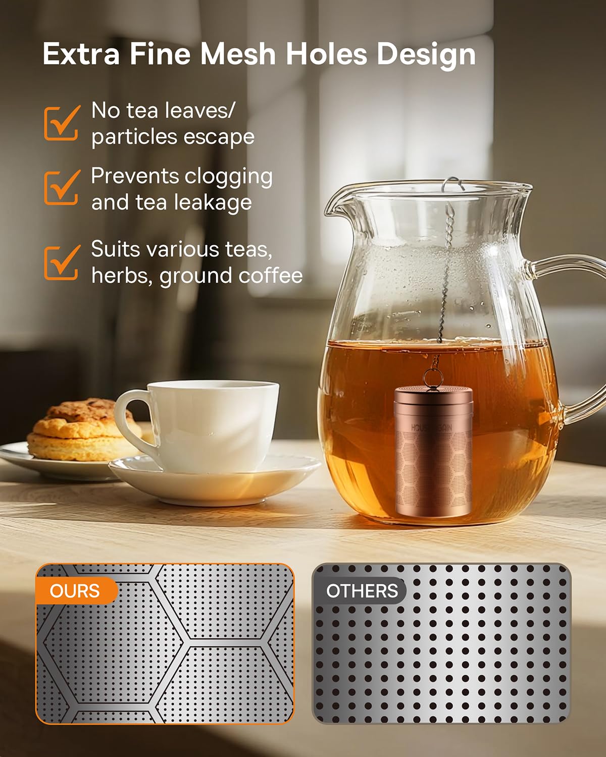House Again Fine Mesh Tea Infuser, Set of 2