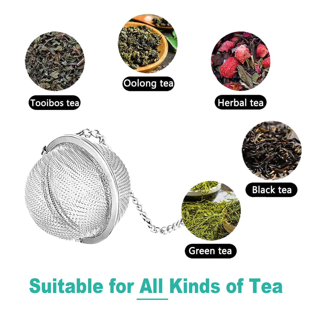 Tea Ball Infuser Set of 2 with Dragonfly & Butterfly Charms – Stainless Steel, Loose Leaf