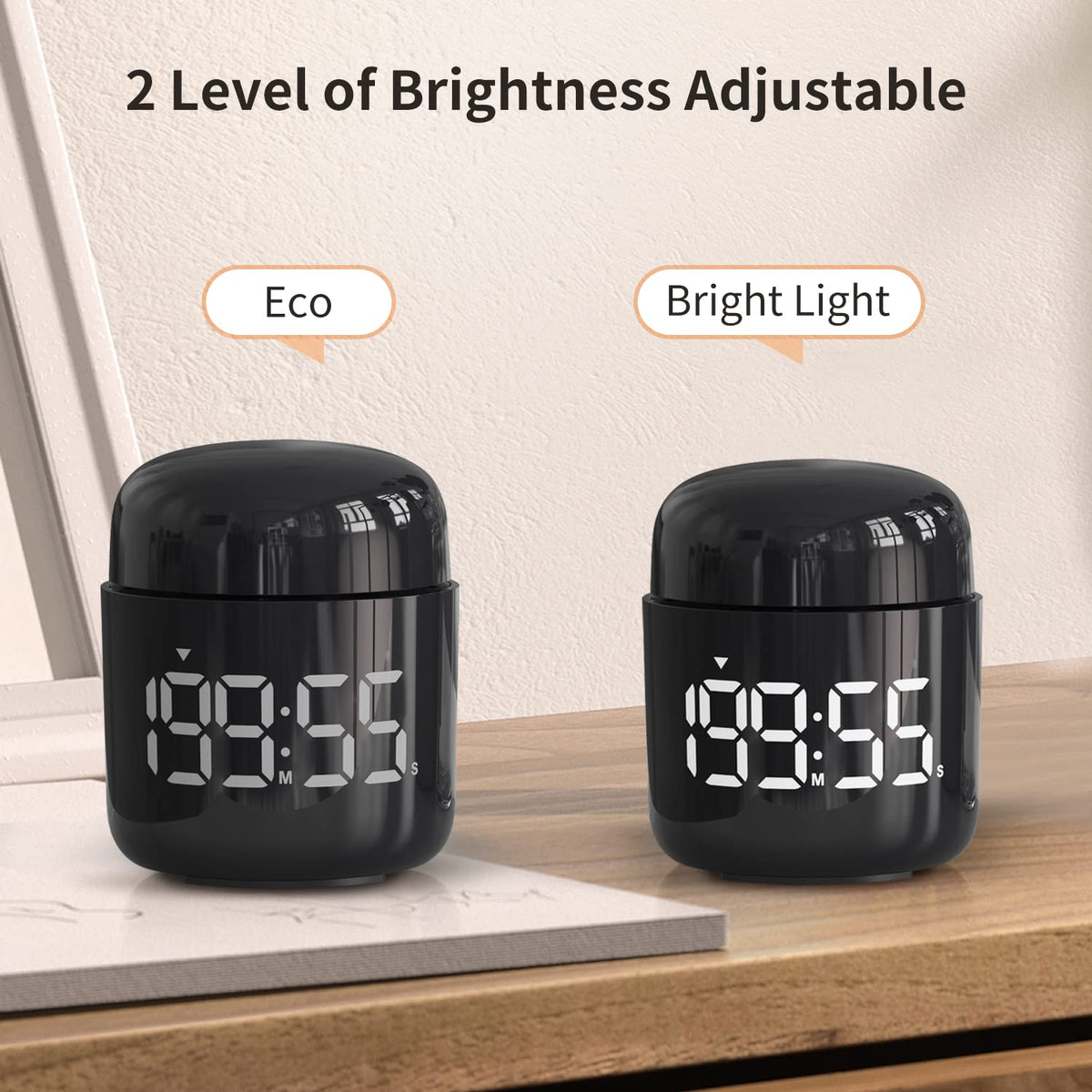 LED Countdown & Count-Up Kitchen Timer – Gold