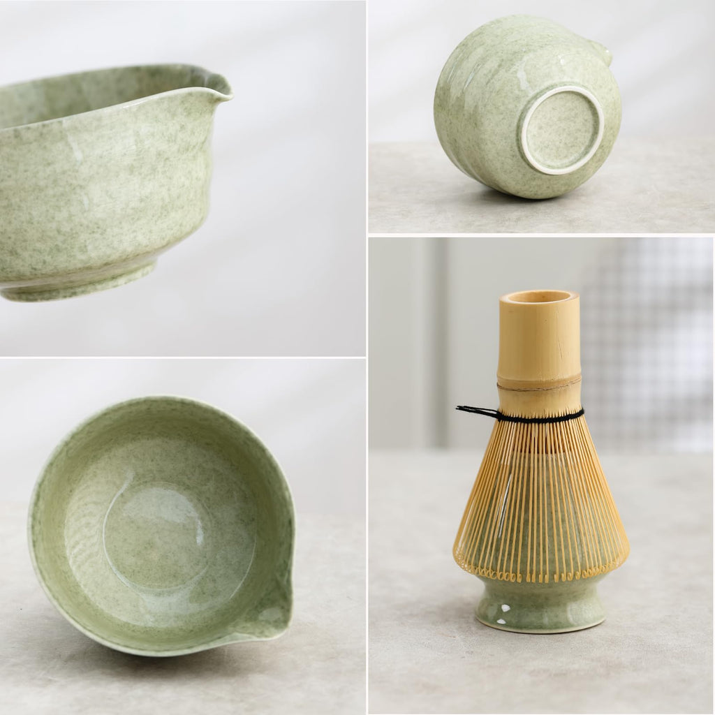 10-Piece Traditional Matcha Set – 450ml Bowl, Whisk, Tea Brush, Cloth & Silicone Coaster