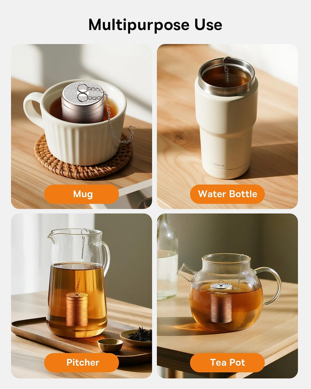 House Again Fine Mesh Tea Infuser, Set of 2