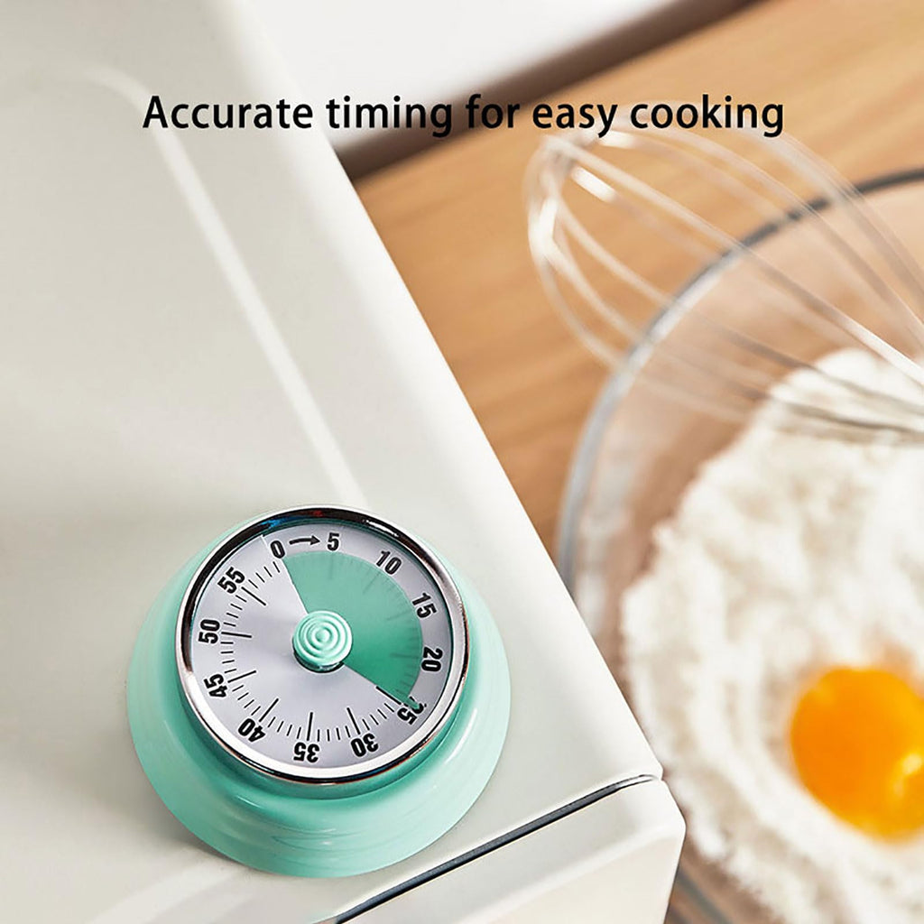 Vintage Stainless Steel Magnetic Kitchen Timer – 60 Min