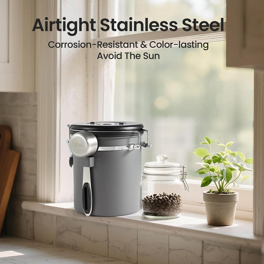 Veken Airtight Coffee Canister 39oz – Gray