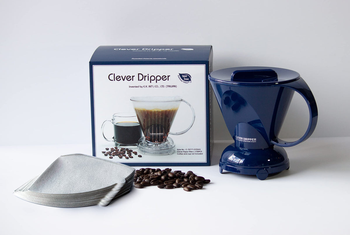 Clever Coffee Dripper & 100 Filters – 18 oz, BPA-Free, Immersion Brew