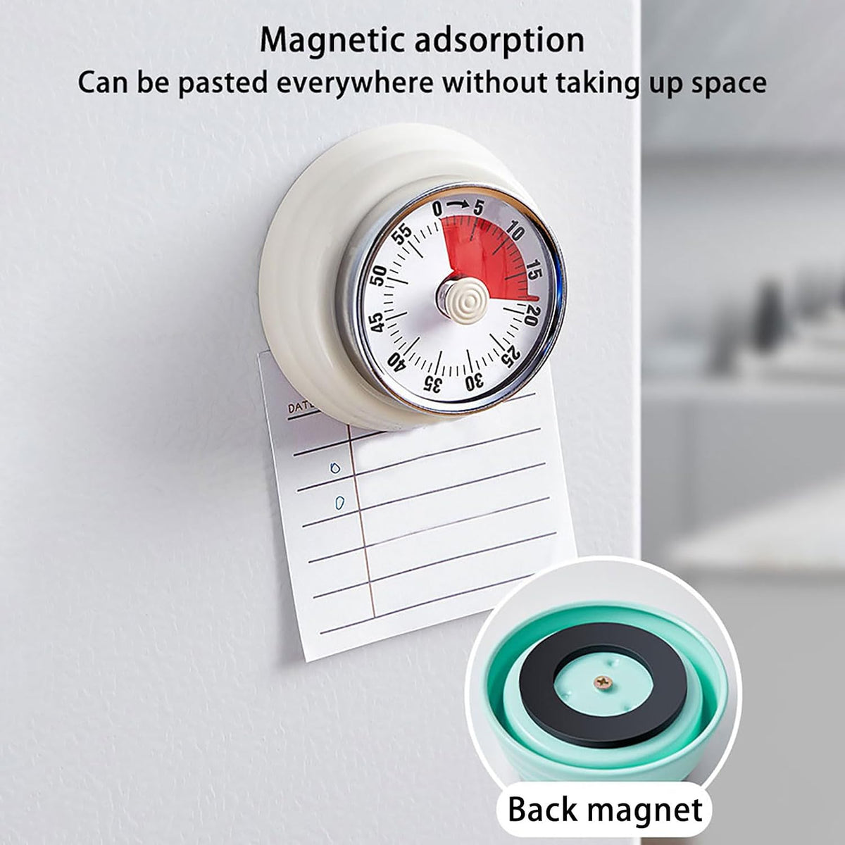 Vintage Stainless Steel Magnetic Kitchen Timer – 60 Min