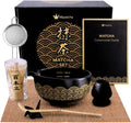 8-Piece Japanese Matcha Set – Spout Bowl with Measurement Marks, 100-Bristle Whisk & Crane Spoon Holder