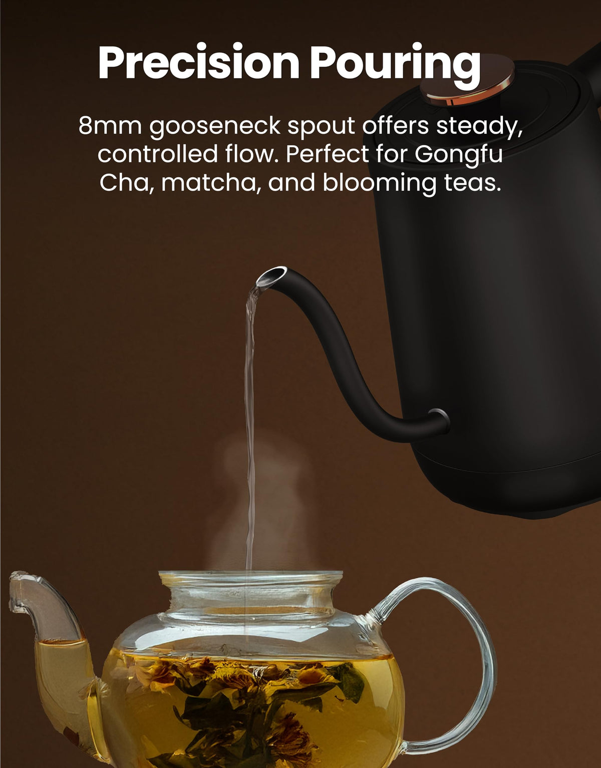 Viante Luxury Tea Set with Electric Kettle & Infuser
