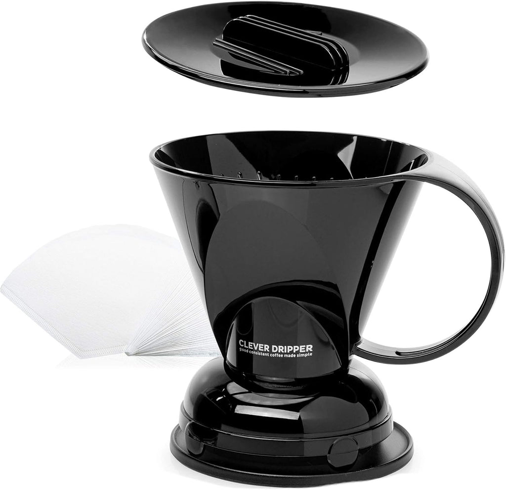 Clever Coffee Dripper & 100 Filters – 18 oz, BPA-Free, Immersion Brew