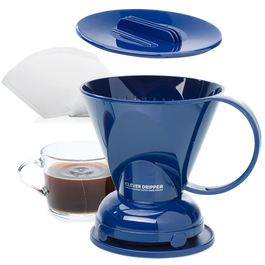 Clever Coffee Dripper & 100 Filters – 18 oz, BPA-Free, Immersion Brew