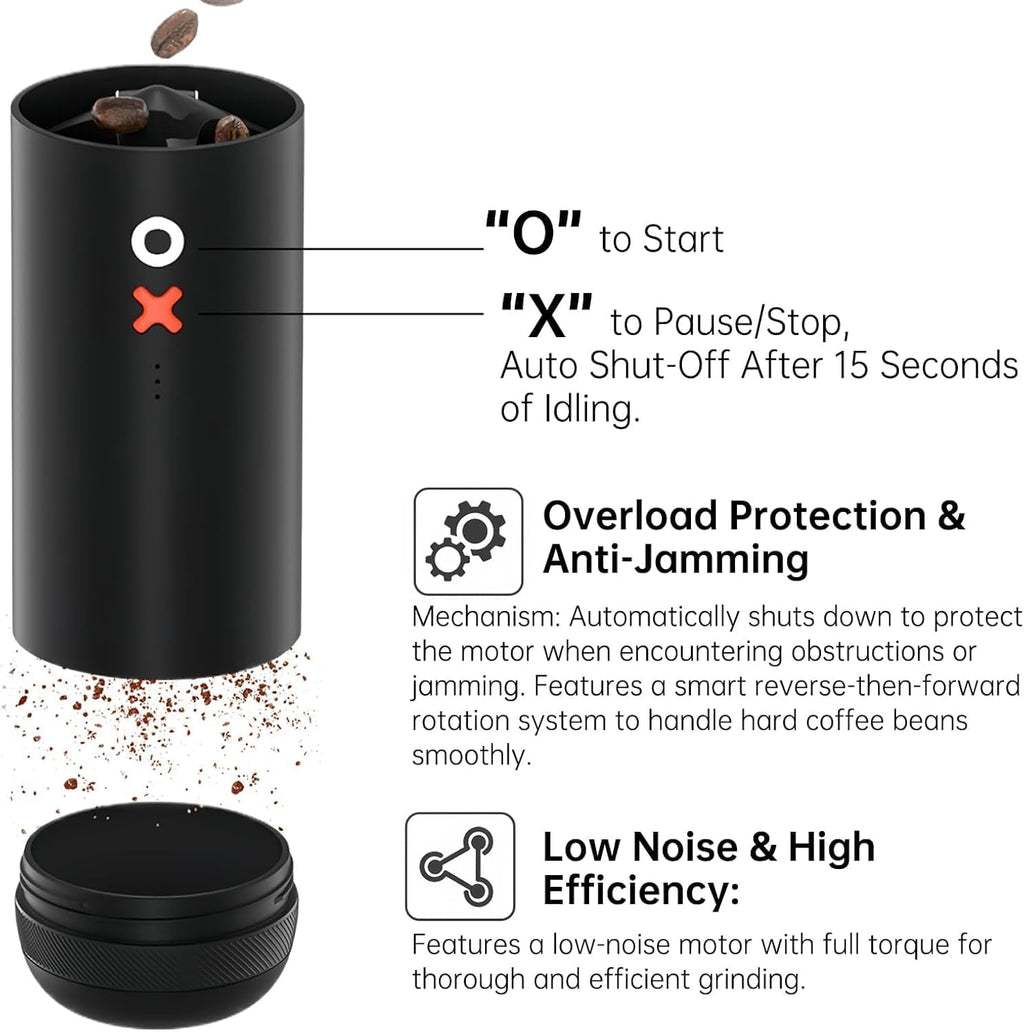 Nuttii Portable Conical Burr Coffee Grinder – Tangerine Orange