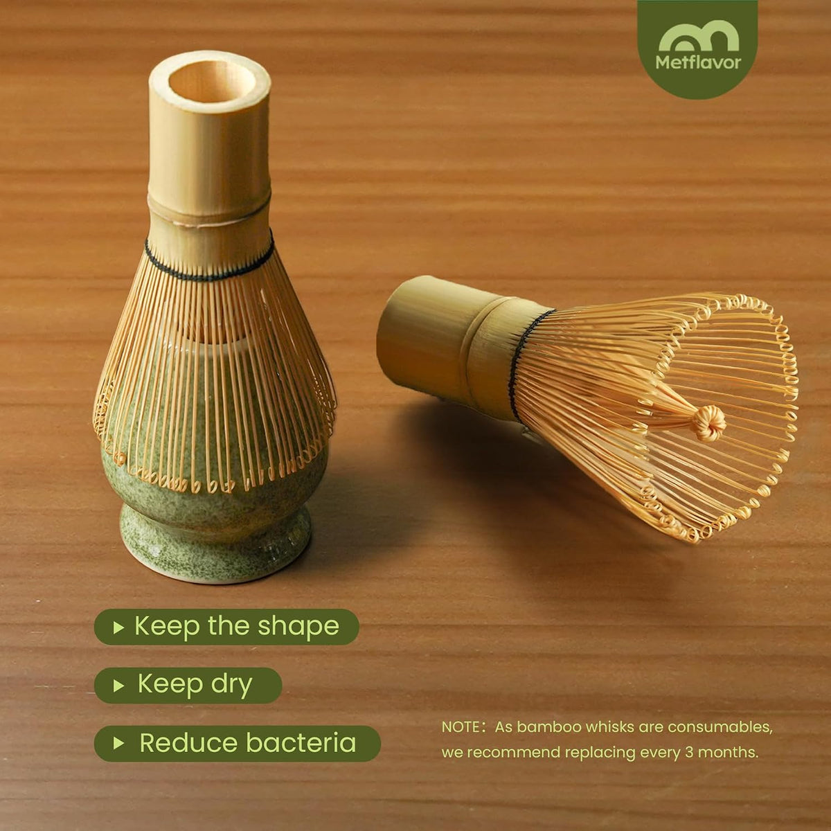 5-Piece Ceramic Matcha Set – Mottled Green Chawan, Handcrafted Bamboo Chasen, Scoop & Holder