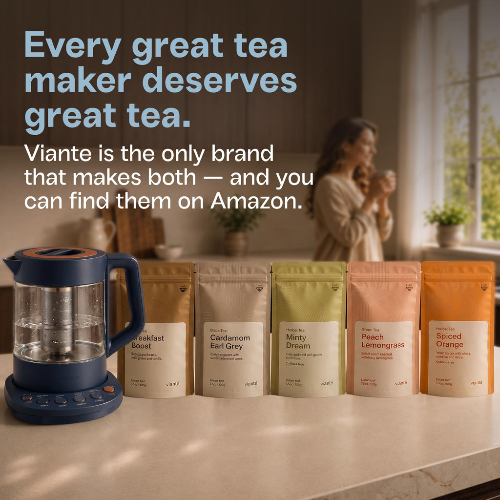 Viante Luxury Tea Set with Electric Kettle & Infuser