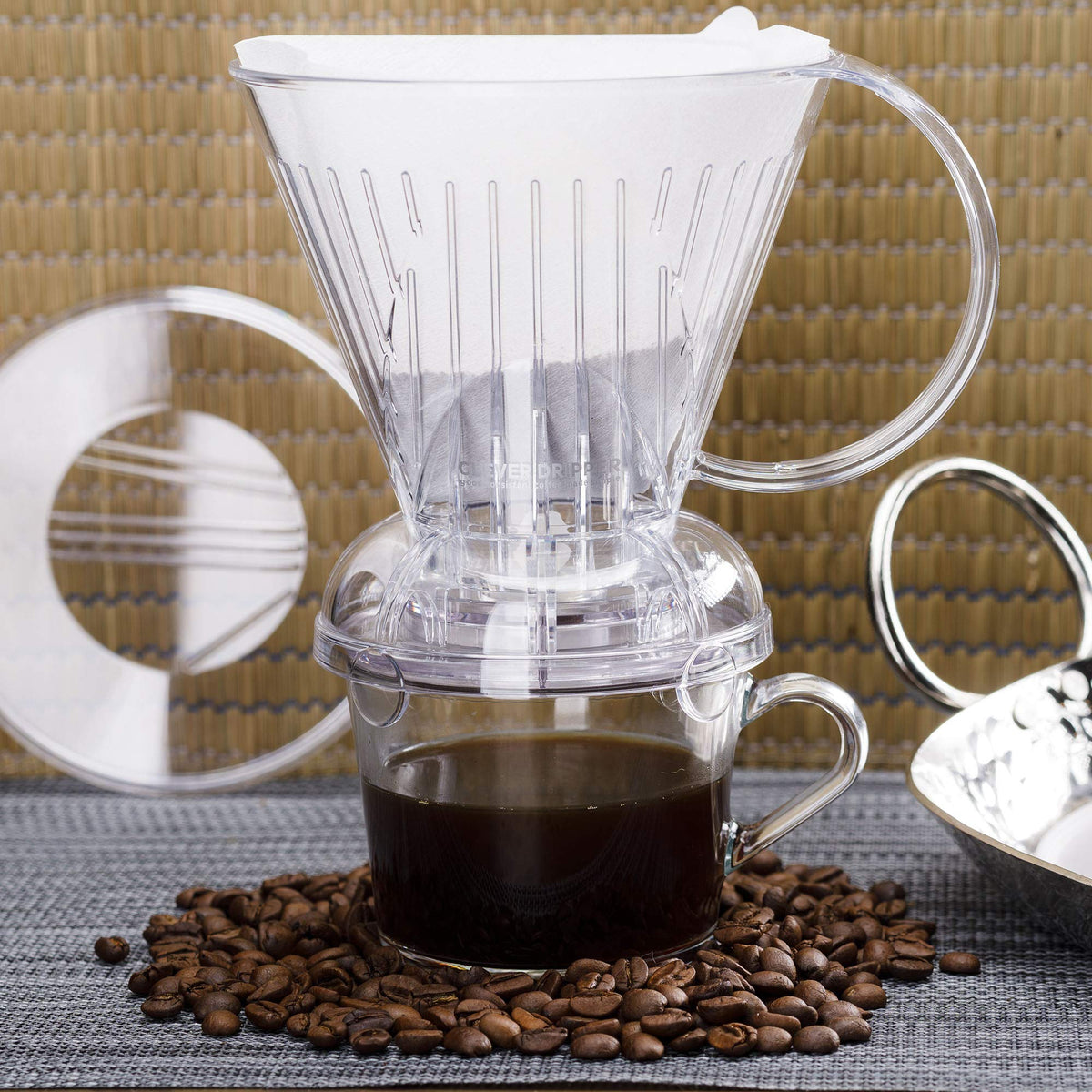 Clever Coffee Dripper & 100 Filters – 18 oz, BPA-Free, Immersion Brew