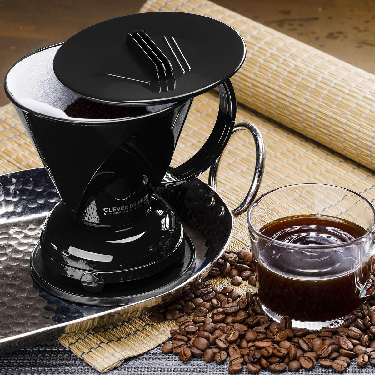 Clever Coffee Dripper & 100 Filters – 18 oz, BPA-Free, Immersion Brew