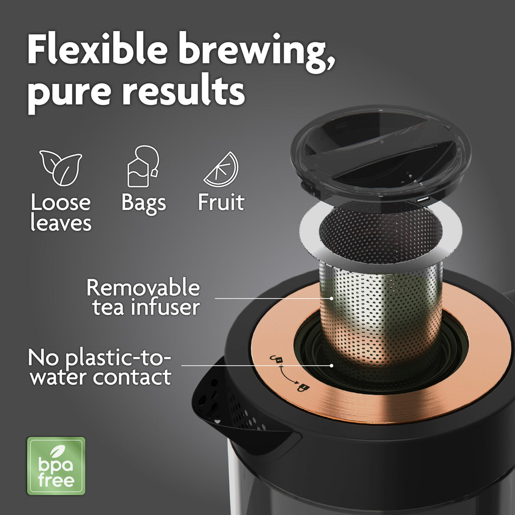 Viante Luxury Tea Set with Electric Kettle & Infuser