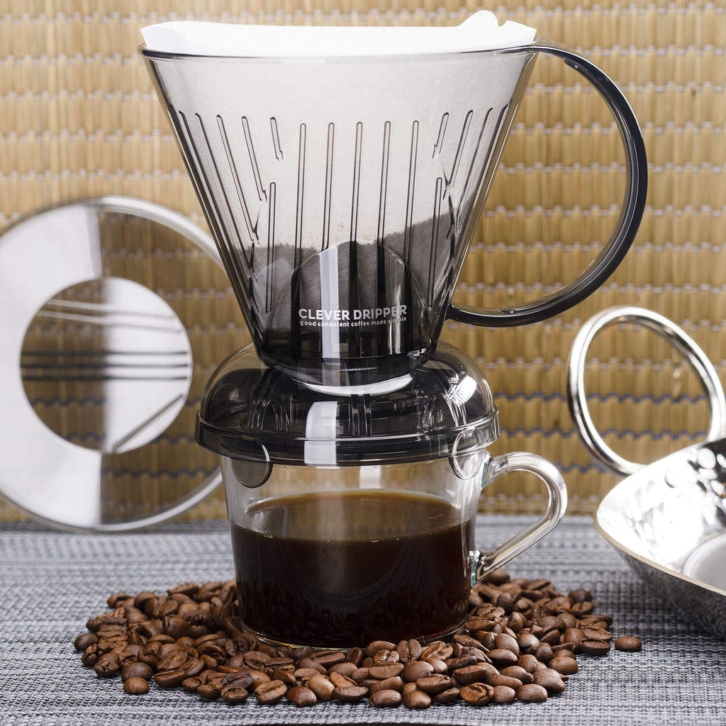 Clever Coffee Dripper & 100 Filters – 18 oz, BPA-Free, Immersion Brew
