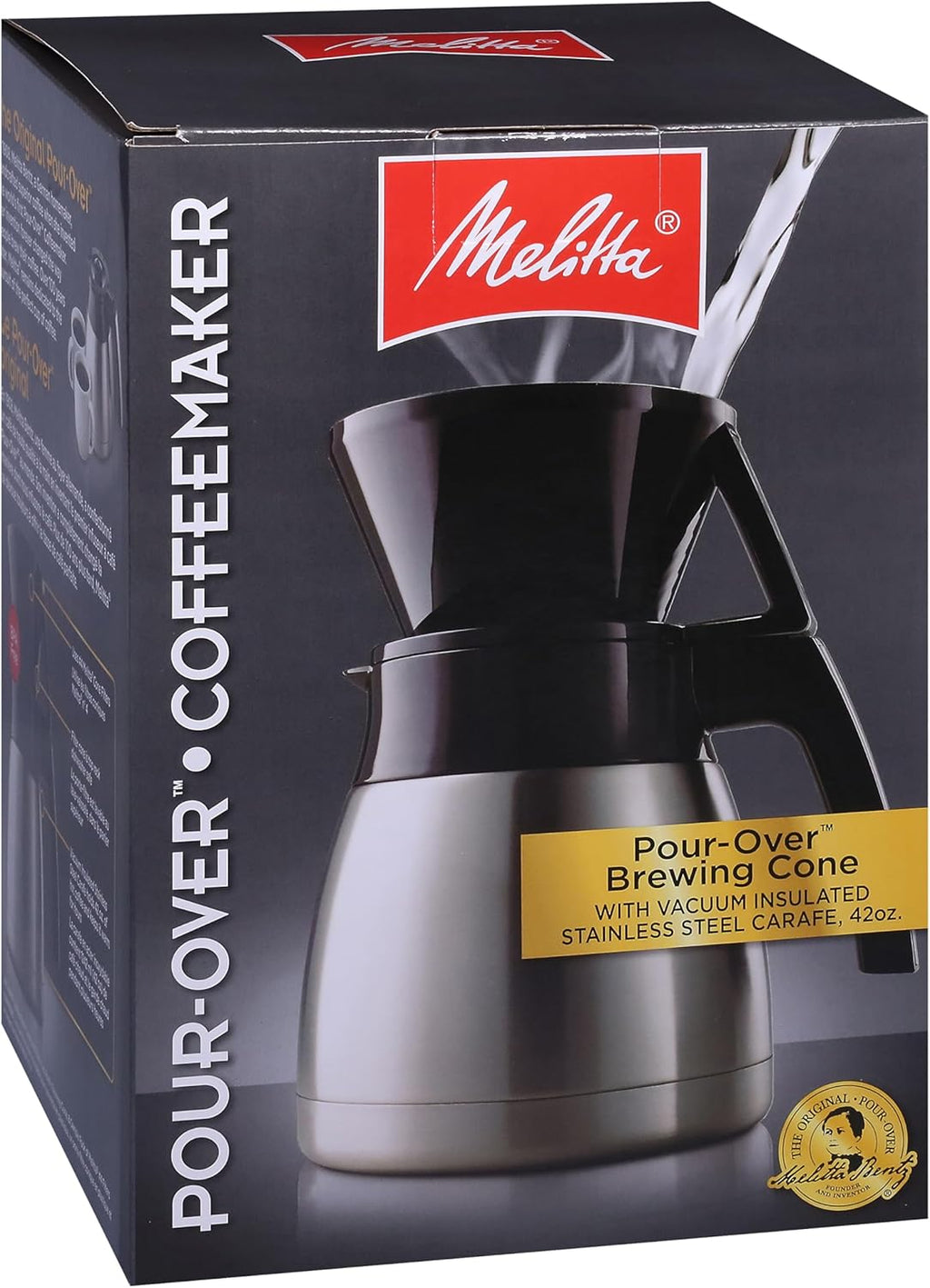 Melitta Pour-Over Coffee Brewer & Stainless Steel Carafe Set