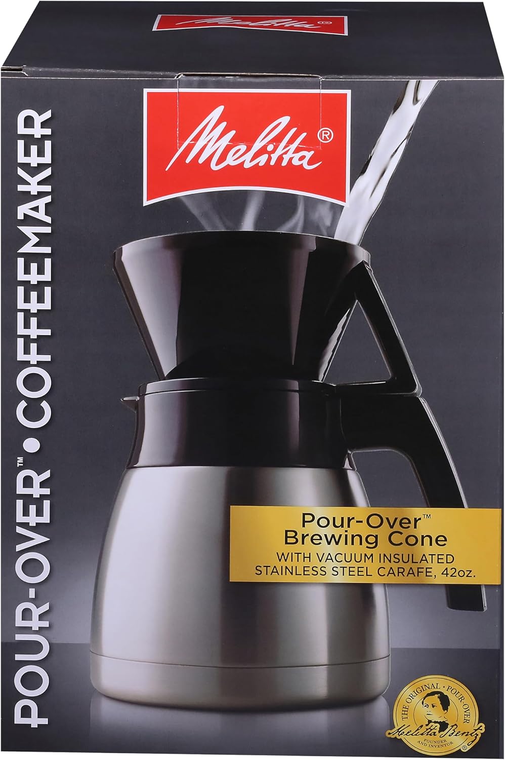 Melitta Pour-Over Coffee Brewer & Stainless Steel Carafe Set