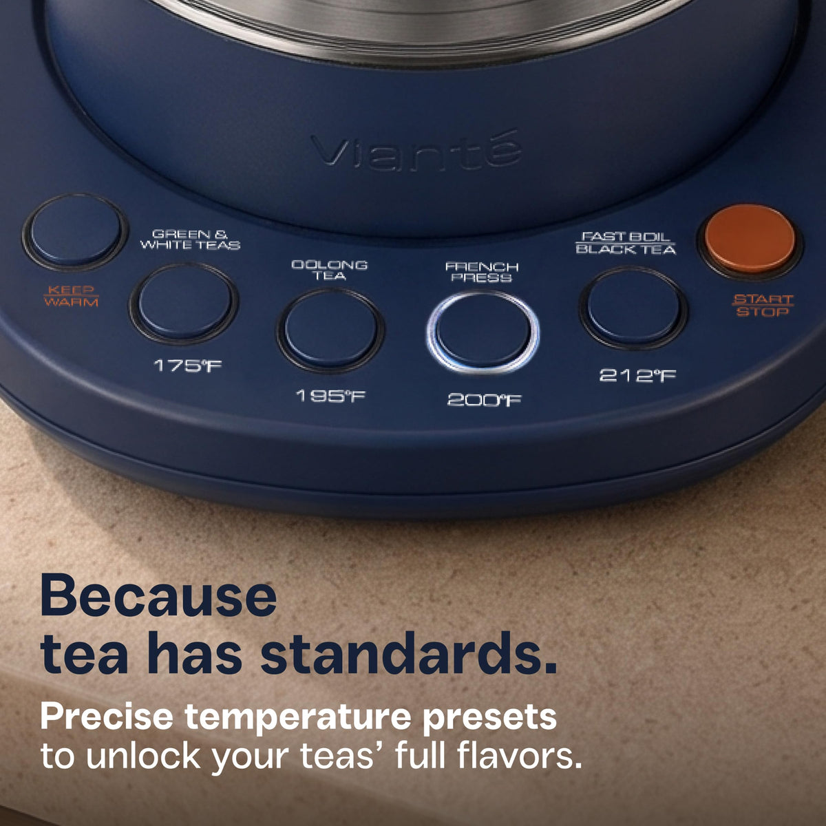 Viante Luxury Tea Set with Electric Kettle & Infuser