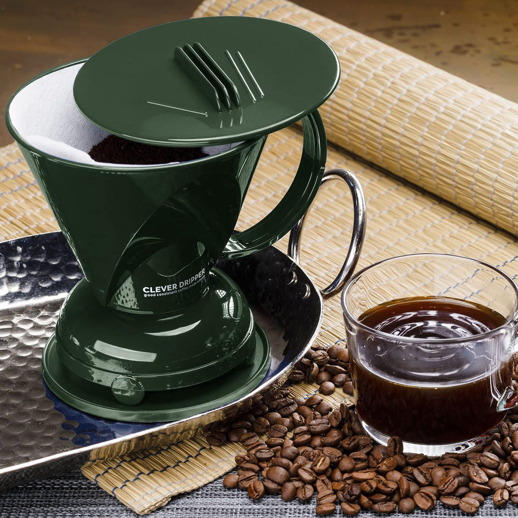 Clever Coffee Dripper & 100 Filters – 18 oz, BPA-Free, Immersion Brew