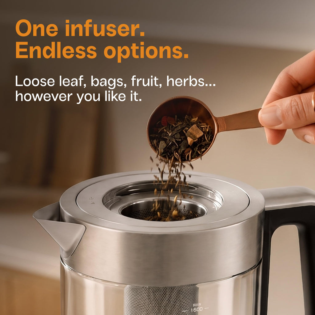 Viante Luxury Tea Set with Electric Kettle & Infuser