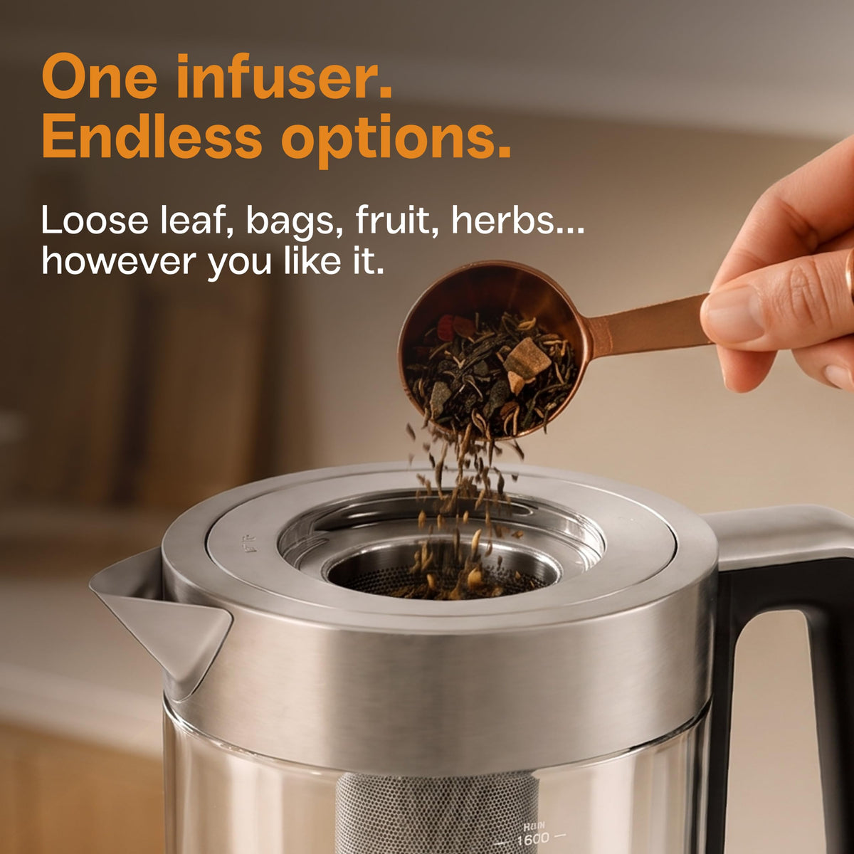 Viante Luxury Tea Set with Electric Kettle & Infuser