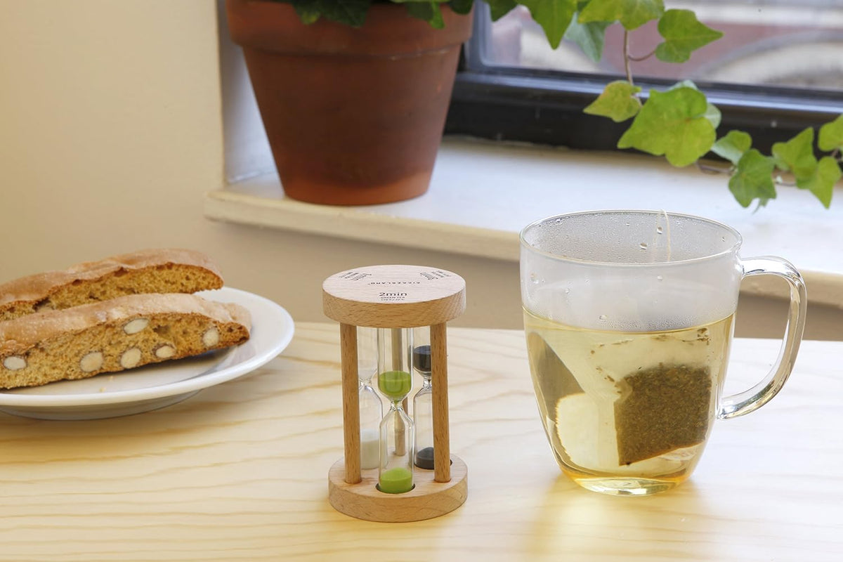 Kikkerland Trio Tea Timer – Color-Coded Sand Hourglass Set